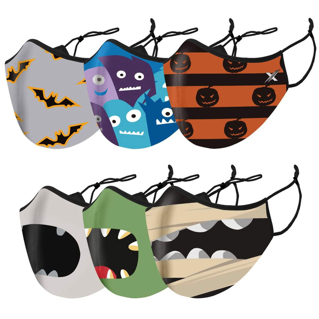 6-Pack: Two-Layer Reusable Halloween Kids Face Mask With Adjustable Earloop by DailySale