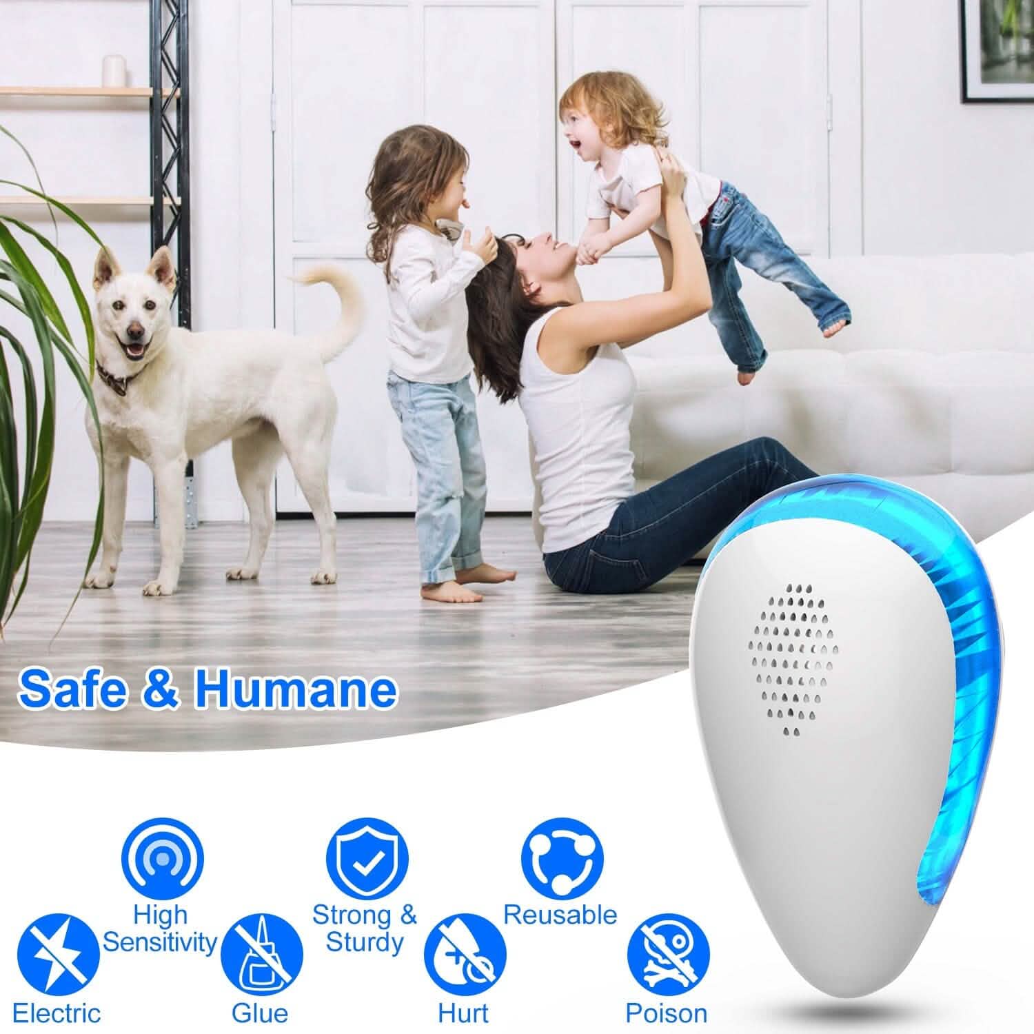 6-Pack: Ultrasonic Pest Repeller Indoor Plug in Bug Repellent by DailySale