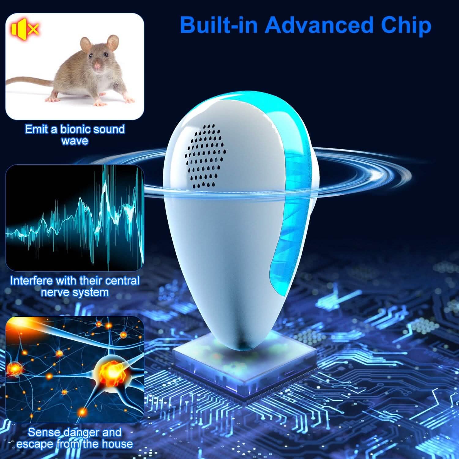 6-Pack: Ultrasonic Pest Repeller Indoor Plug in Bug Repellent by DailySale