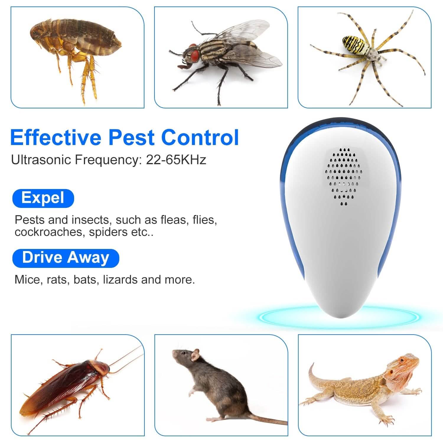6-Pack: Ultrasonic Pest Repeller Indoor Plug in Bug Repellent by DailySale
