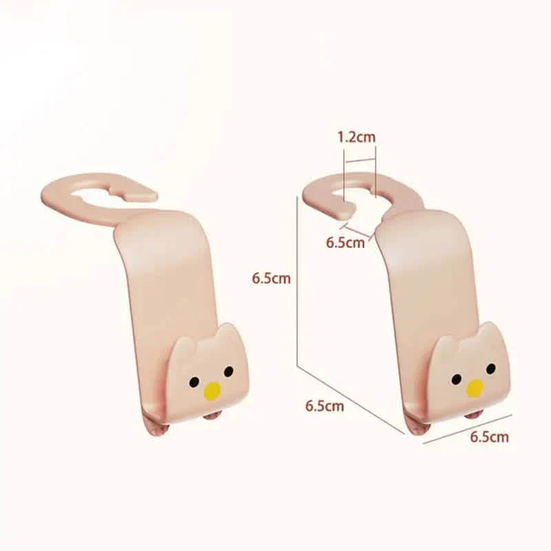 6-Pack: Universal Car Seat Hanger Hooks Cute Cartoon Double-hook by DailySale