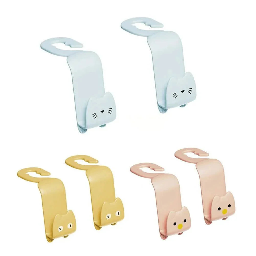 6-Pack: Universal Car Seat Hanger Hooks Cute Cartoon Double-hook by DailySale