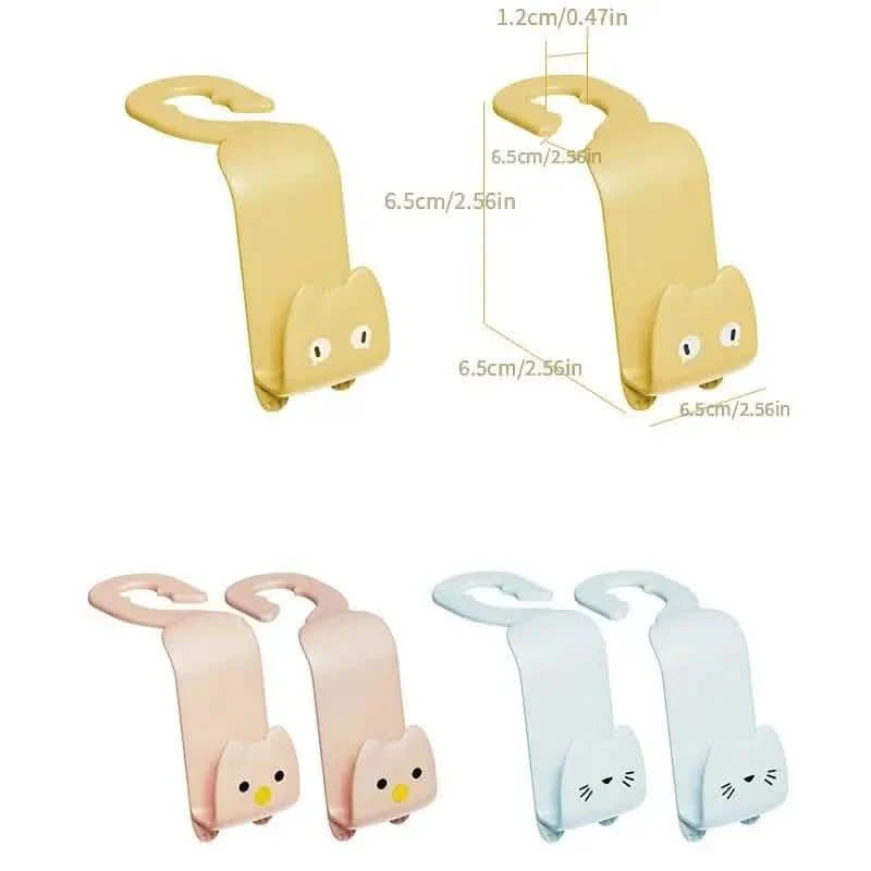 6-Pack: Universal Car Seat Hanger Hooks Cute Cartoon Double-hook by DailySale