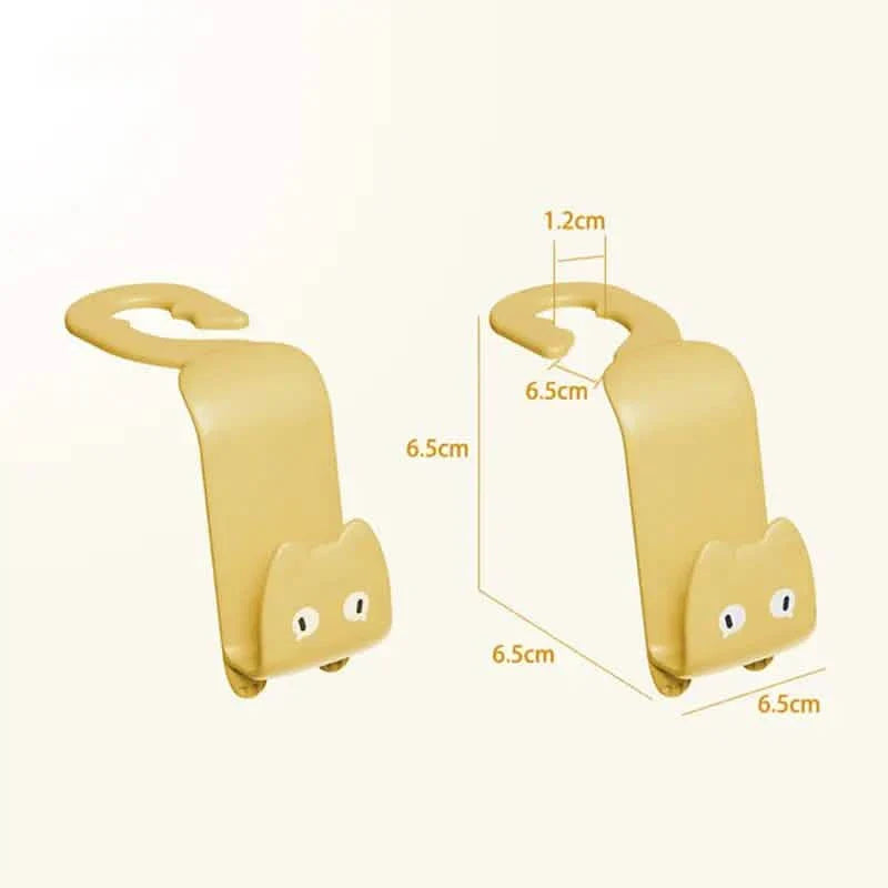 6-Pack: Universal Car Seat Hanger Hooks Cute Cartoon Double-hook by DailySale