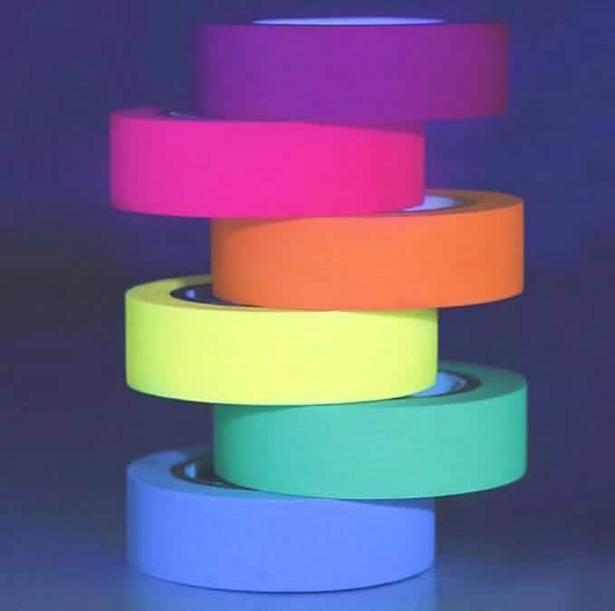 6-Pack: UV Gaffer Fluorescent Party Tape Blacklight Reactive Glow In The Dark Tape by DailySale