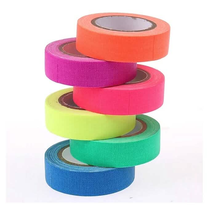 6-Pack: UV Gaffer Fluorescent Party Tape Blacklight Reactive Glow In The Dark Tape by DailySale