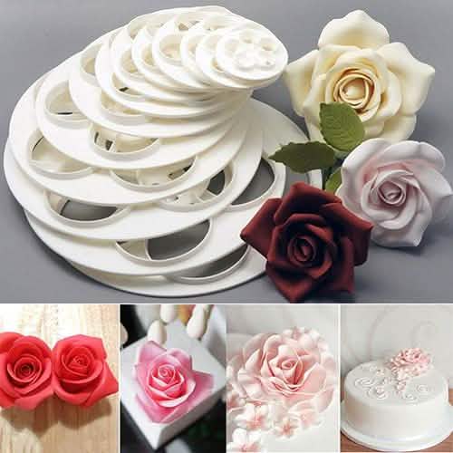 6-Piece: Baking Mold Fondant Cake Sugarcraft Rose Flower Cookie by DailySale