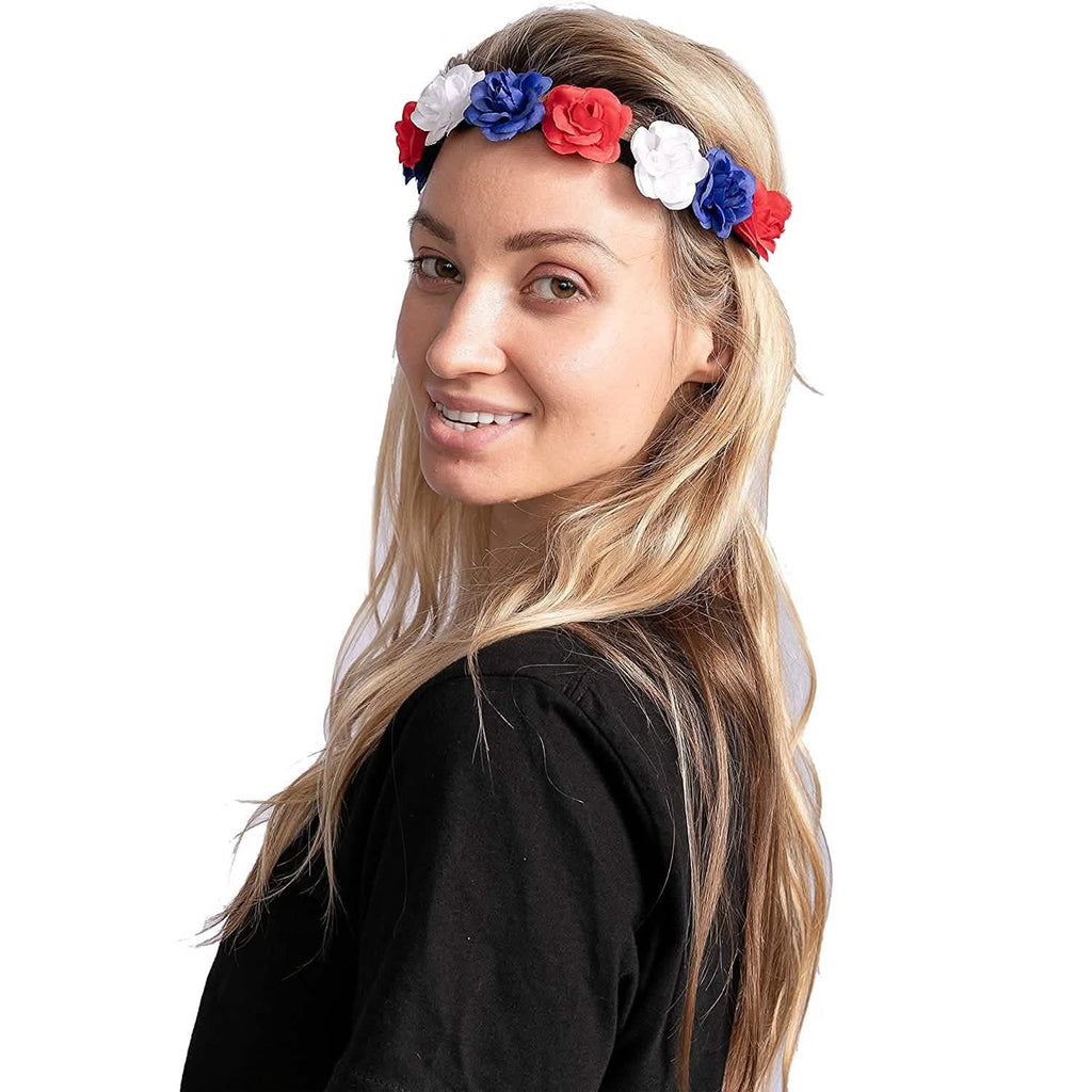 6-Piece: Patriotic Flower Headbands by DailySale