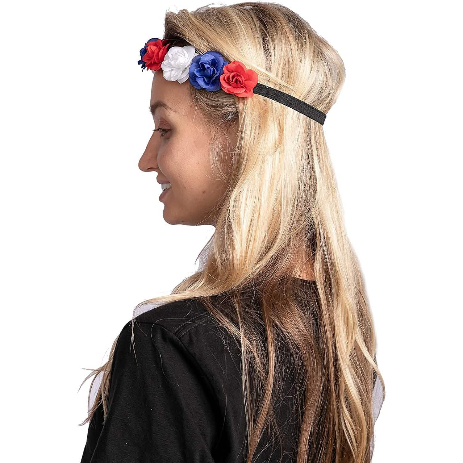6-Piece: Patriotic Flower Headbands by DailySale