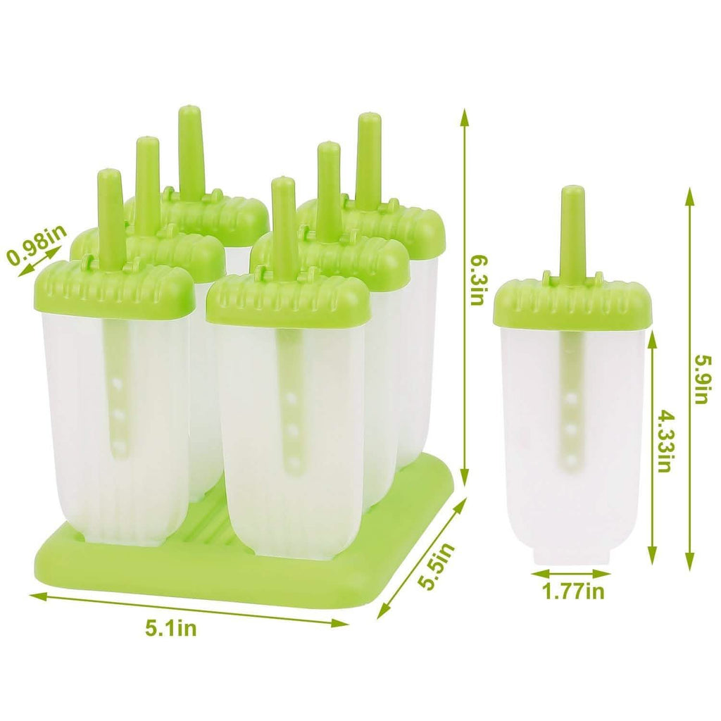 6-Piece: Popsicle Molds Reusable Ice Cream DIY Ice Pop Maker by DailySale
