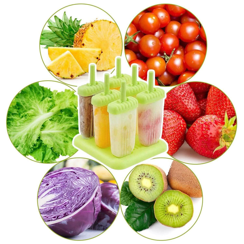 6-Piece: Popsicle Molds Reusable Ice Cream DIY Ice Pop Maker by DailySale