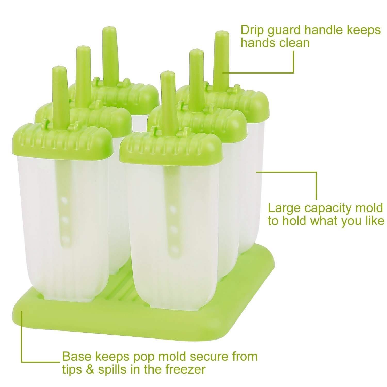 6-Piece: Popsicle Molds Reusable Ice Cream DIY Ice Pop Maker by DailySale