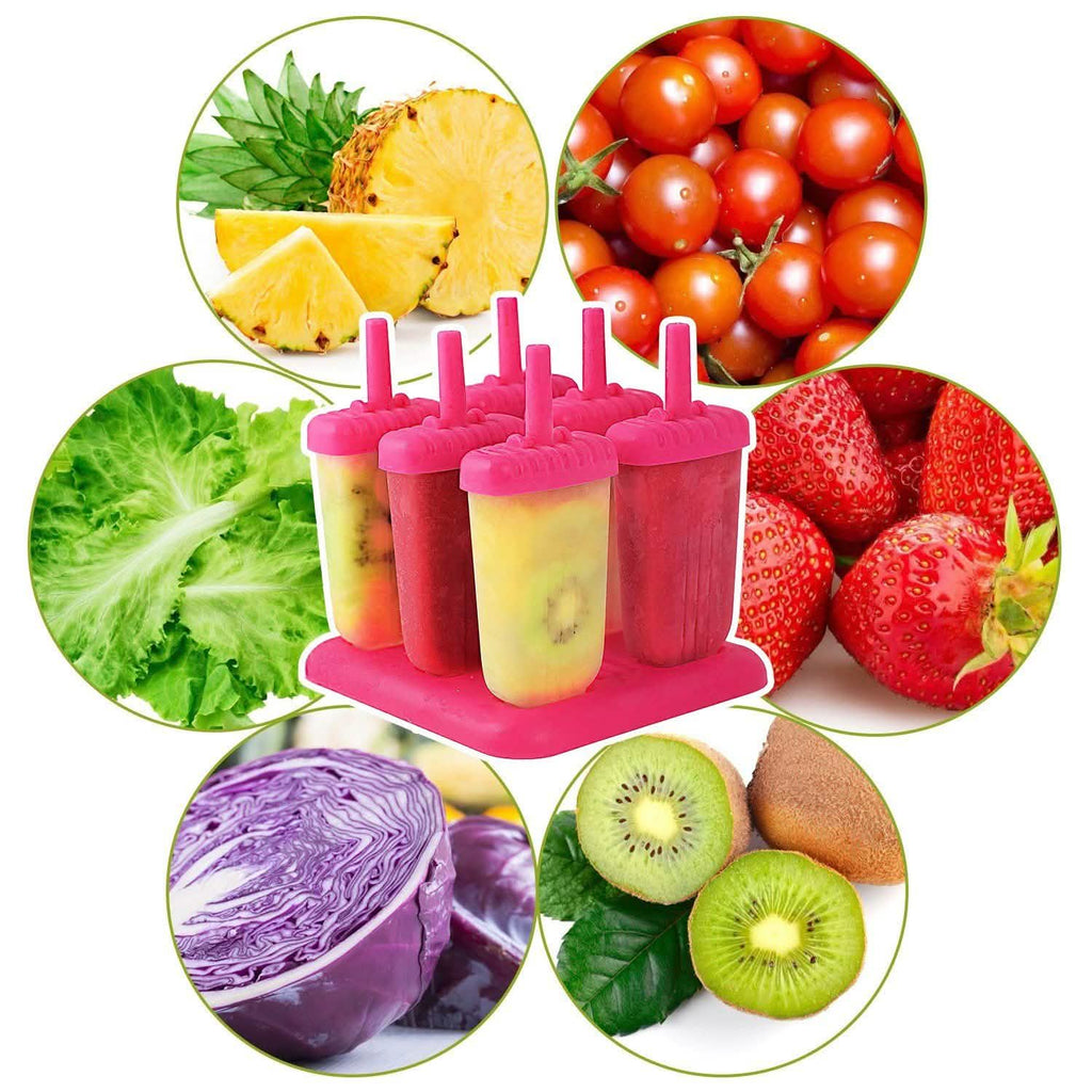 6-Piece: Popsicle Molds Reusable Ice Cream DIY Ice Pop Maker by DailySale