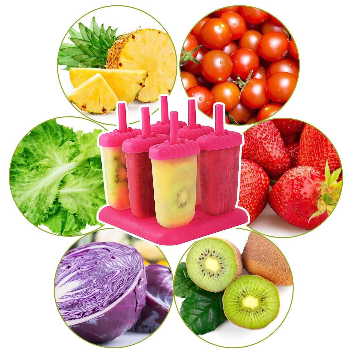 6-Piece: Popsicle Molds Reusable Ice Cream DIY Ice Pop Maker by DailySale
