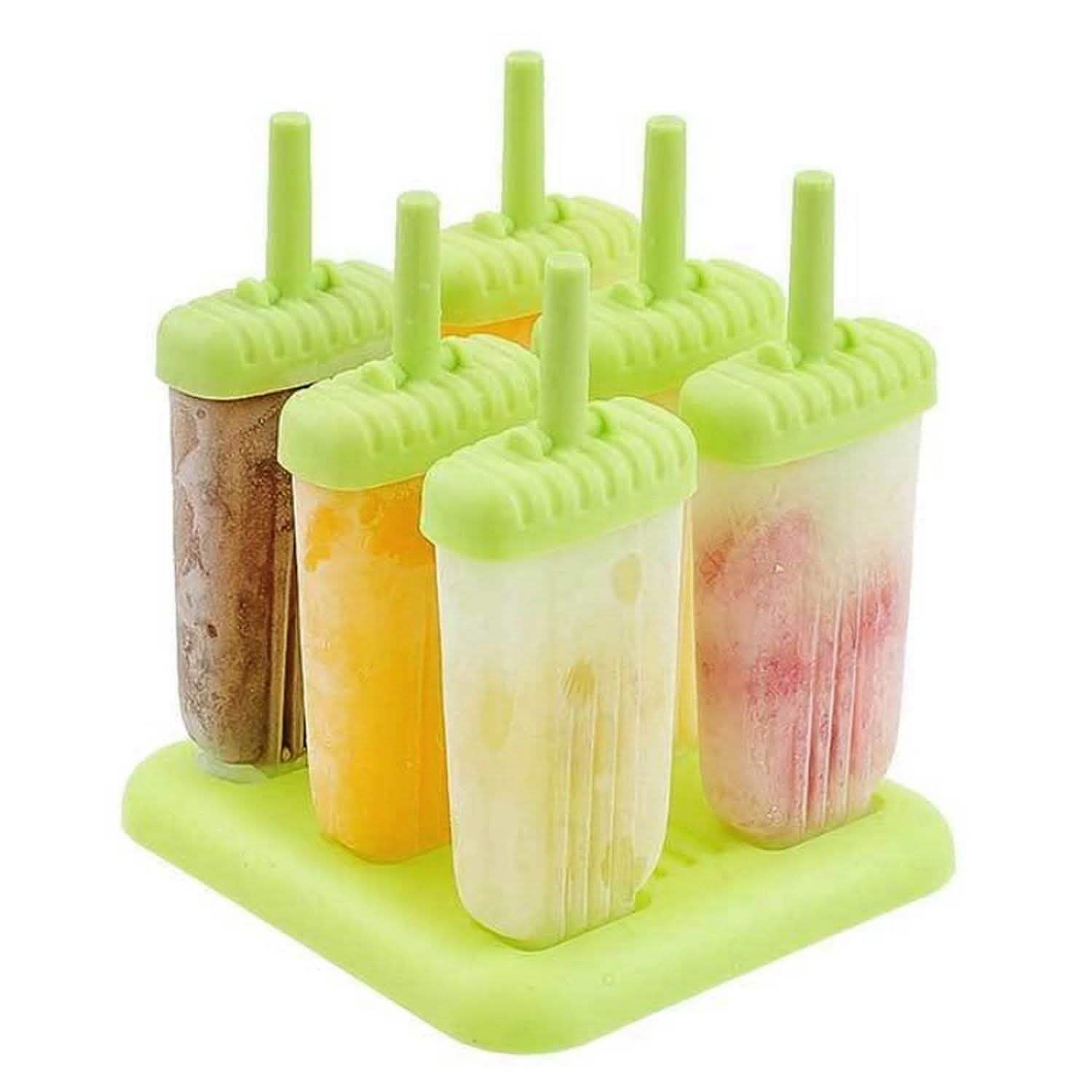 6-Piece: Popsicle Molds Reusable Ice Cream DIY Ice Pop Maker by DailySale