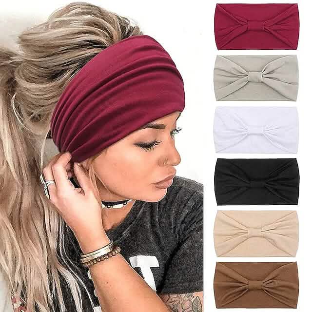6-Piece: Wide Boho Bandeau Head Bands for Women by DailySale