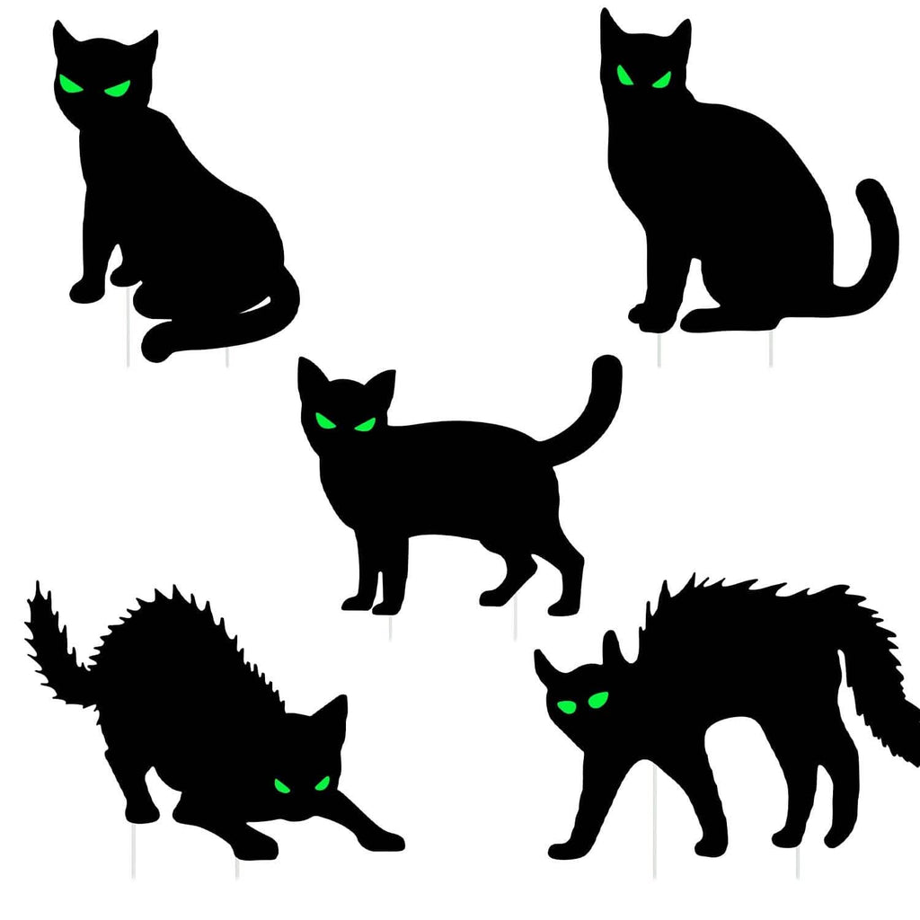 6-Pieces: Glow in the Dark Halloween Yard Sign Decorations with 12 Stakes by DailySale