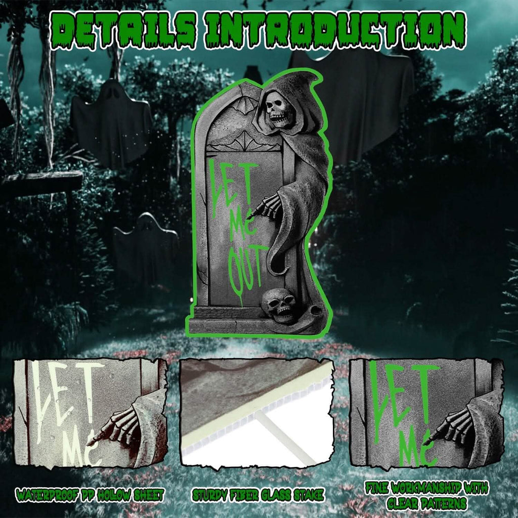 6-Pieces: Glow in the Dark Halloween Yard Sign Decorations with 12 Stakes by DailySale