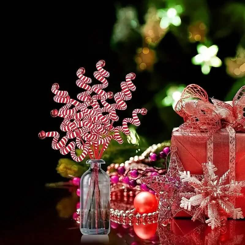6-Pieces: Red White Candy Christmas Tree Decorations by DailySale