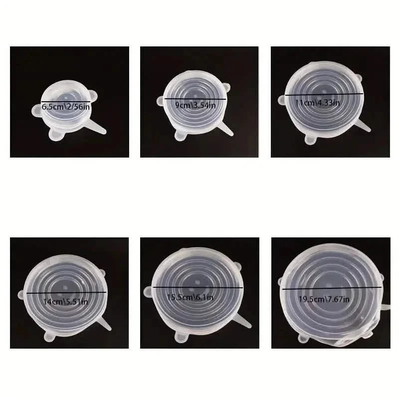 6-Pieces: Reusable Durable Food Storage Bowl Lids by DailySale