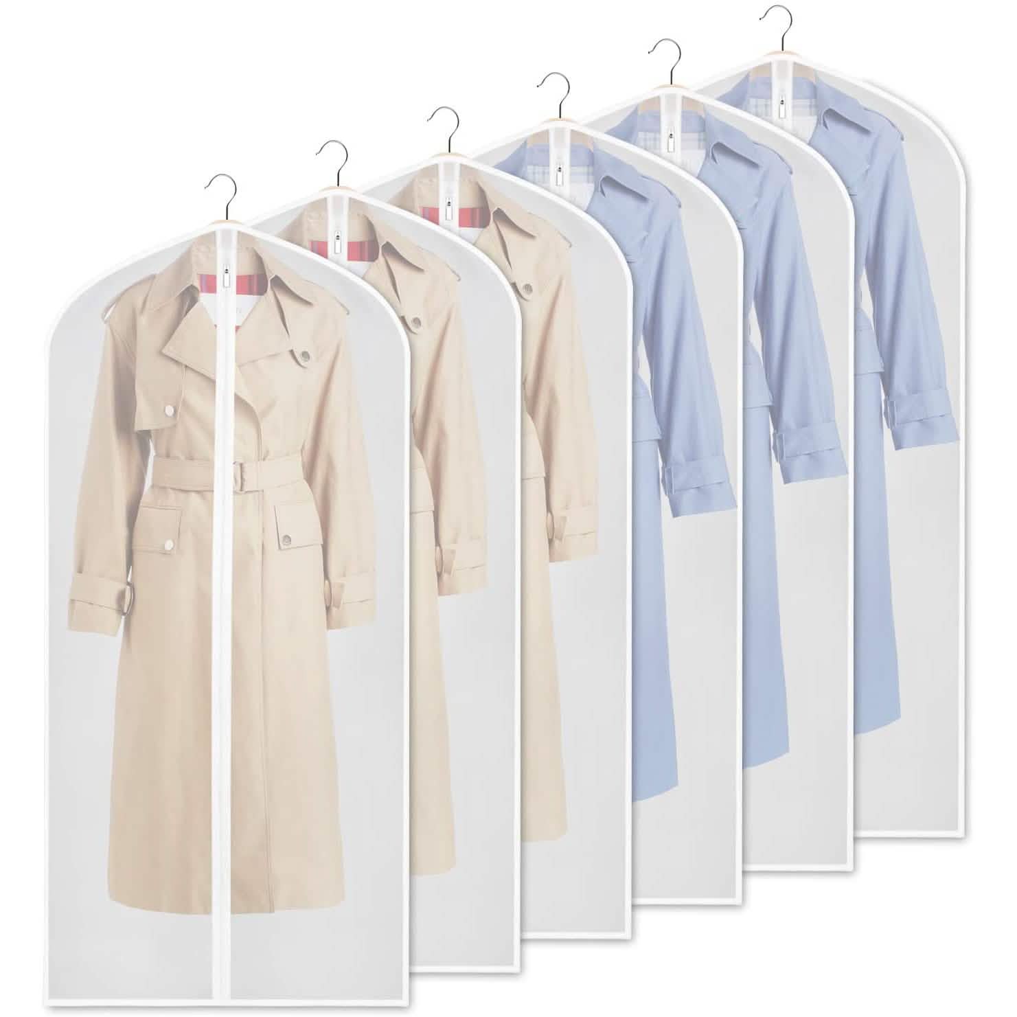 6-Pieces: Zilink Clear Garment Bag Dress Bags by DailySale