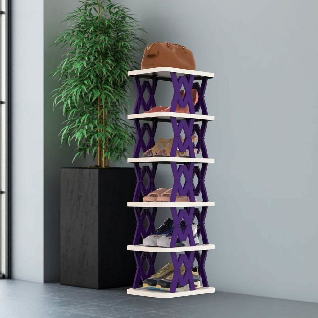 6-Tier Foldable Vertical Shoe Rack by DailySale