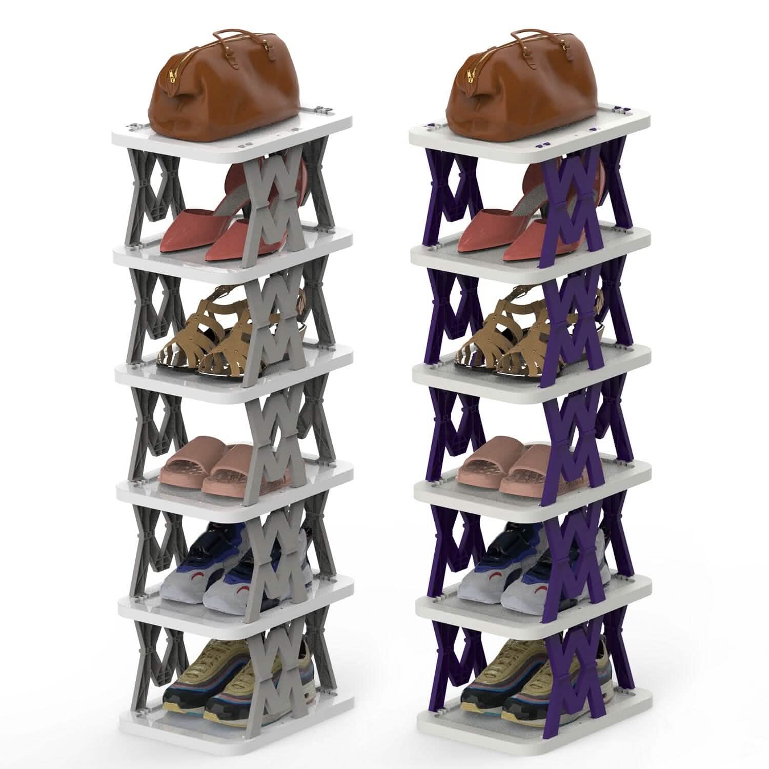 6-Tier Foldable Vertical Shoe Rack by DailySale