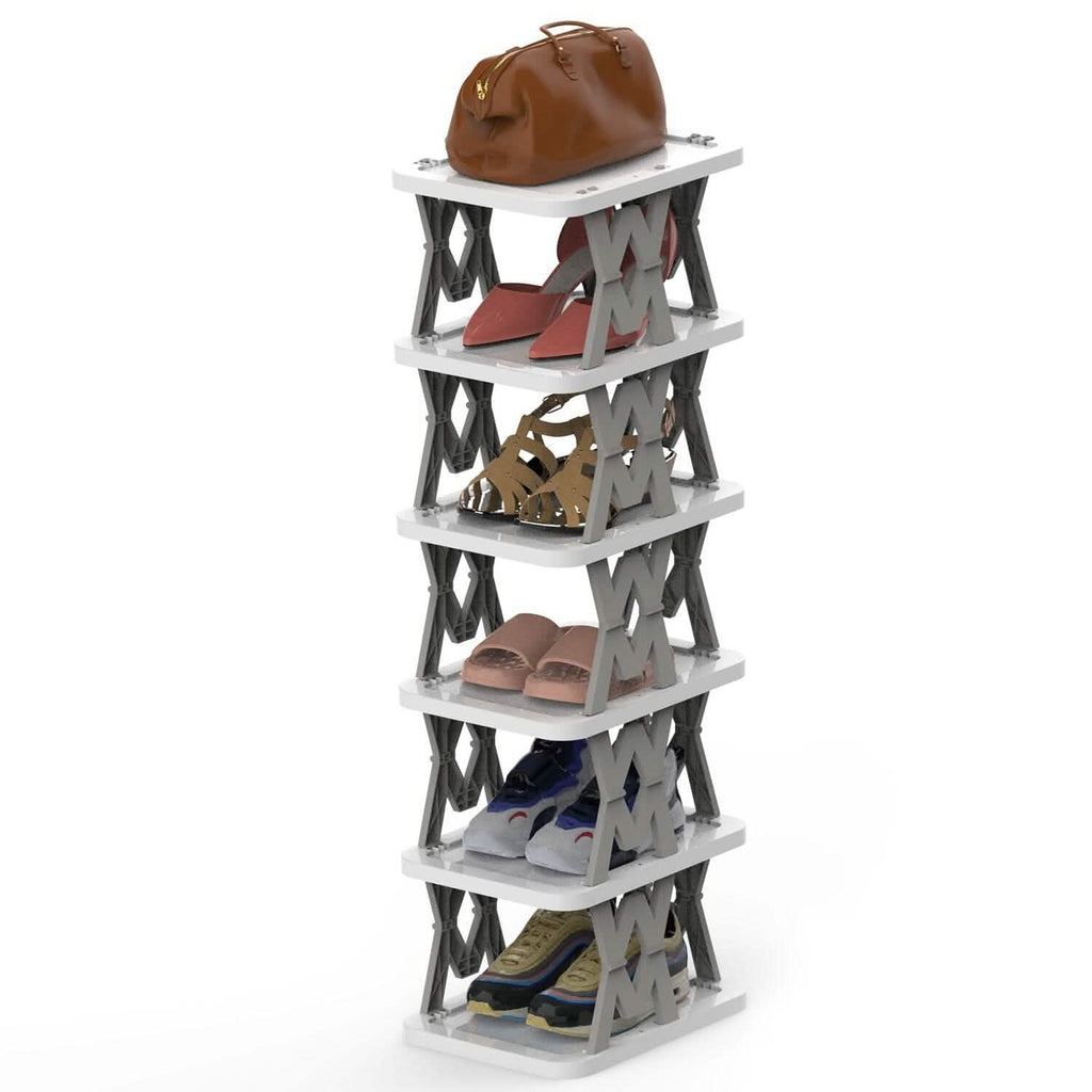 6-Tier Foldable Vertical Shoe Rack by DailySale