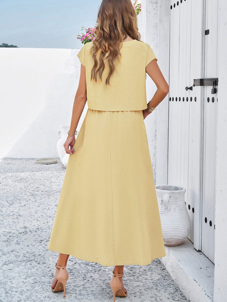Casual solid color vest dress by nowadaysfashion