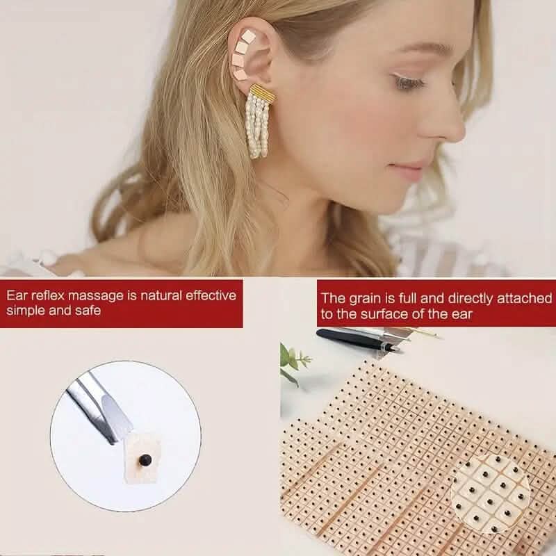 600-Pieces: Auricular Patch, Massage Press Seeds Patch for Relaxation by DailySale