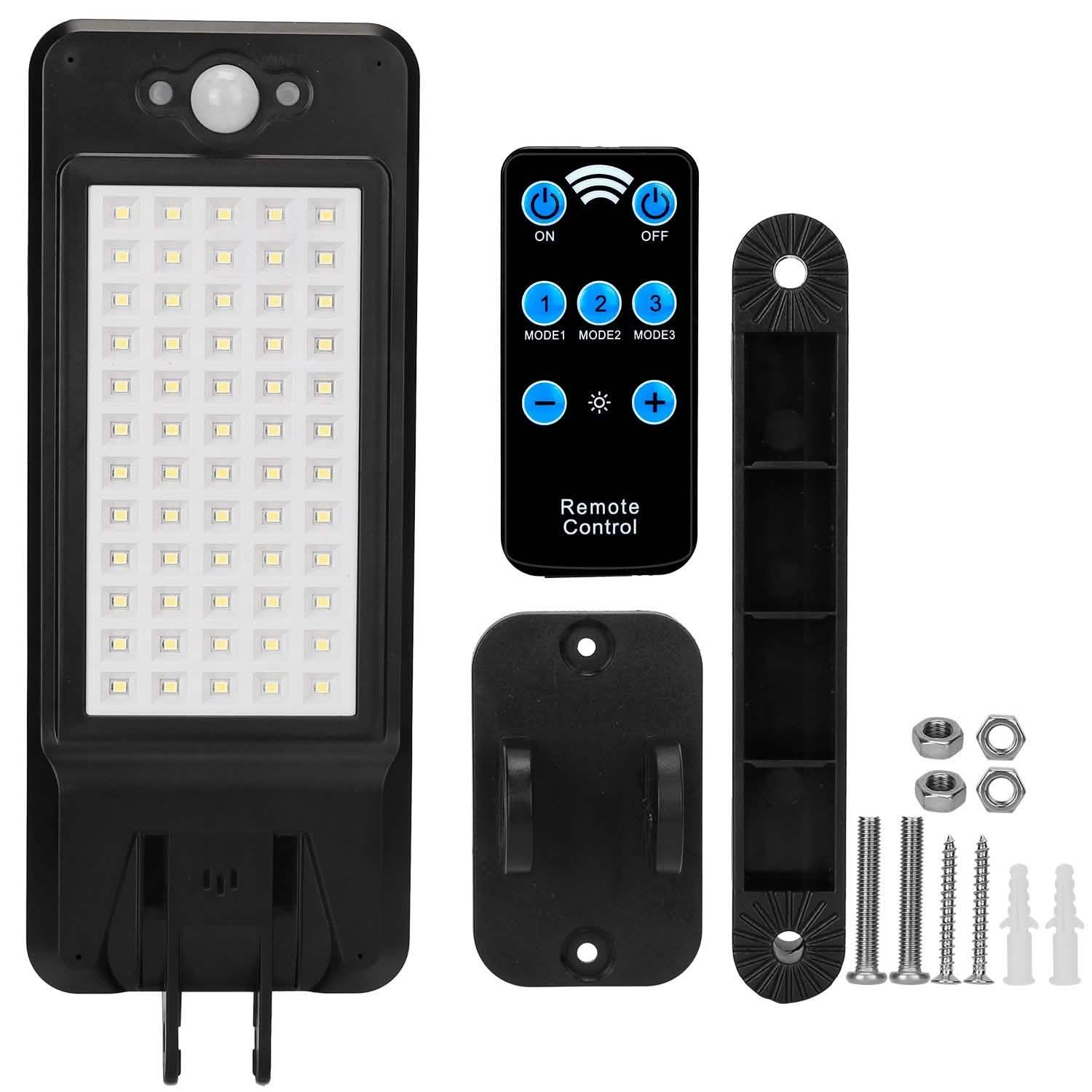60LEDs Solar PIR Motion Sensor Remote Control Wireless Lamp by DailySale