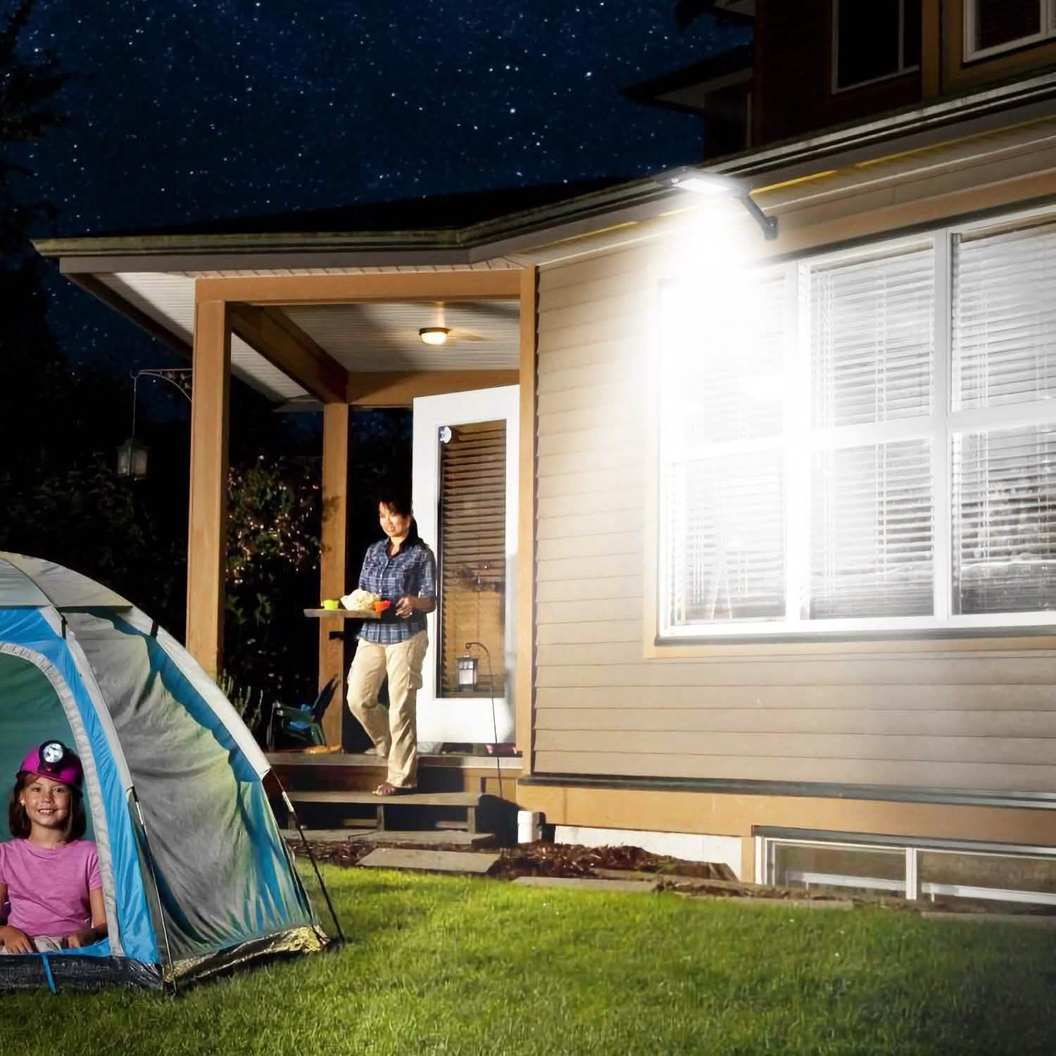 60LEDs Solar PIR Motion Sensor Remote Control Wireless Lamp by DailySale
