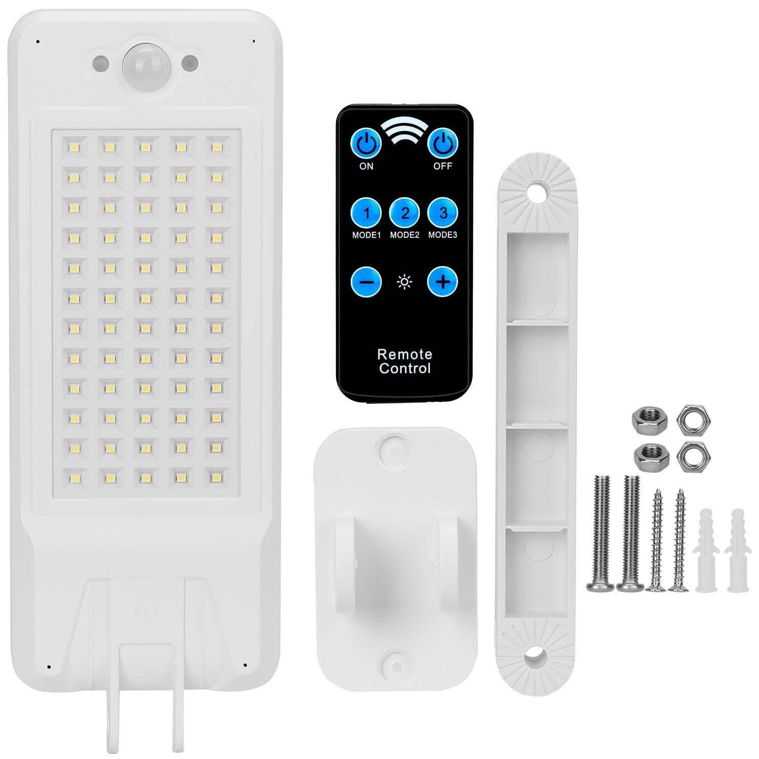 60LEDs Solar PIR Motion Sensor Remote Control Wireless Lamp by DailySale