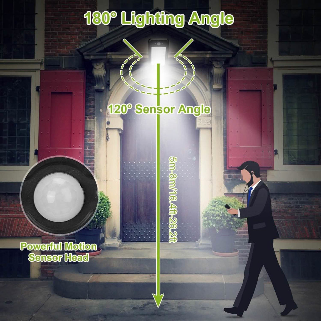 60LEDs Solar PIR Motion Sensor Remote Control Wireless Lamp by DailySale
