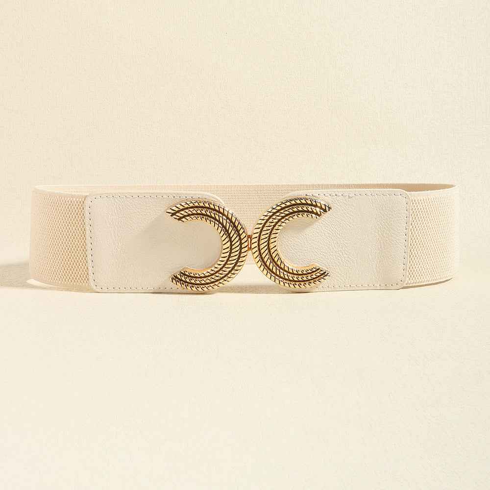 Double C Buckle Elastic Belt