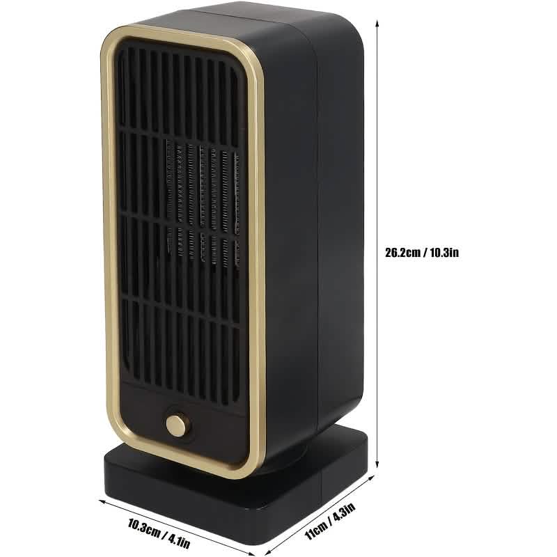 500W Portable Ceramic Space Heater with Safety Tip-Over Protection – Square Design by DailySale