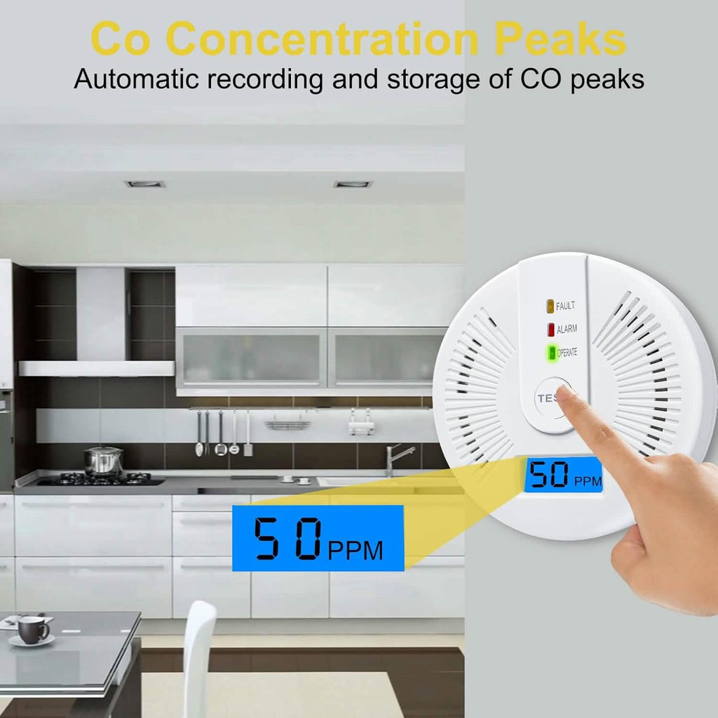 Portable Carbon Monoxide Detector – Battery-Operated CO Alarm by DailySale