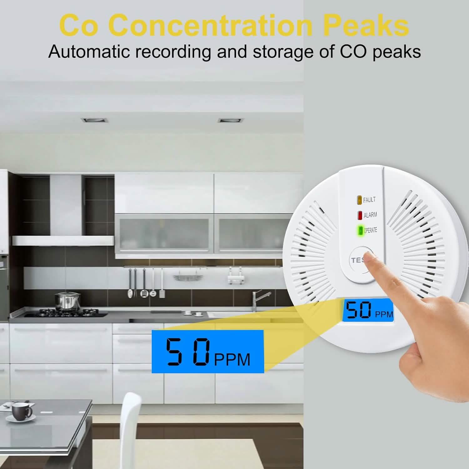 Portable Carbon Monoxide Detector – Battery-Operated CO Alarm by DailySale