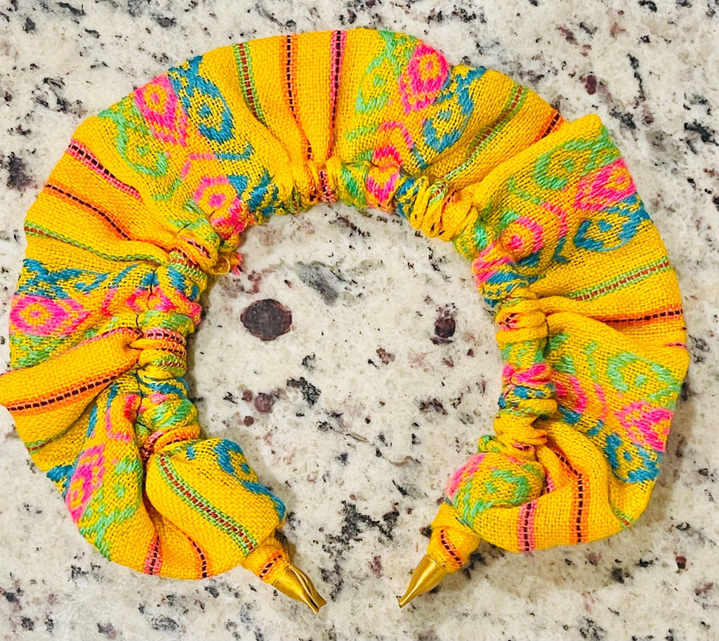 2x Diademas Mexicana Artesanales Tela Cambaya 2x Mexican Sarape Headbands Cambaya Cloth by Chica Mexico