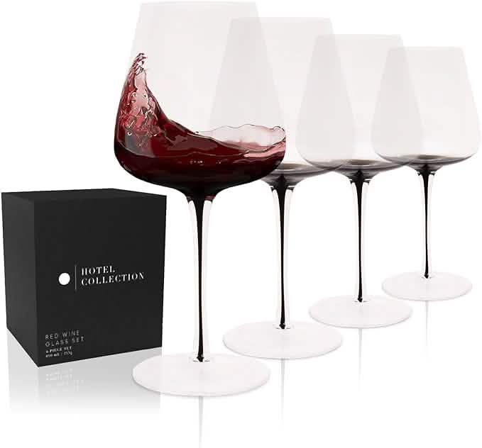 Hotel Collection Smoke Stem Red Wine Glasses | 4 Glasses by DailySale
