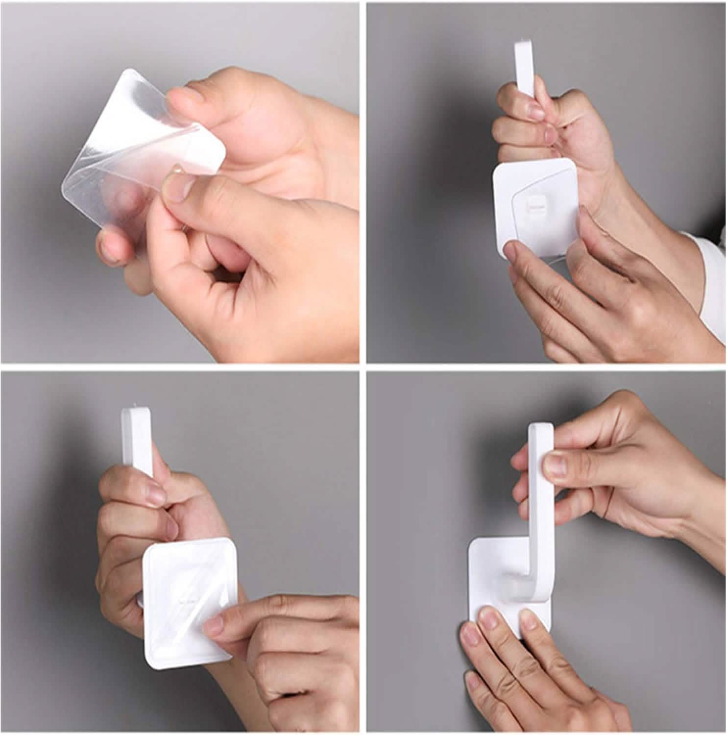 4-Pack: Adhesive Toilet Paper Holder, Wall Mount, White & Black by DailySale