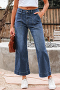 Breen Cropped High Rise Wide Leg Jeans by Wild and Free Boutique