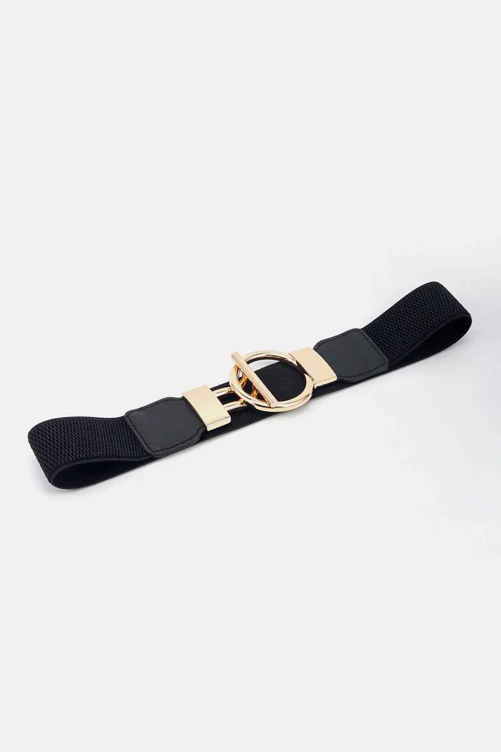 Zinc Alloy Circle Shaped Buckle PU Leather Belt