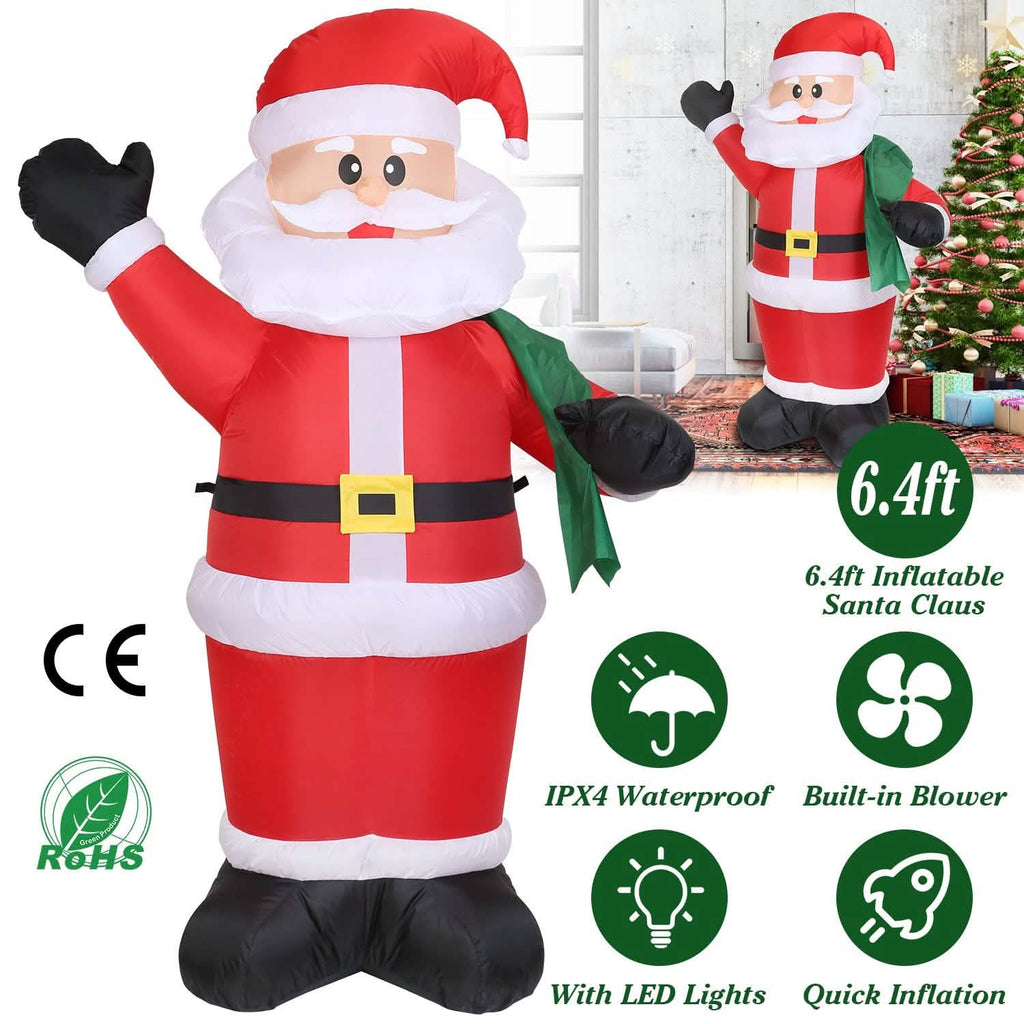 6.4ft Inflatable Christmas Giant Santa Claus by DailySale
