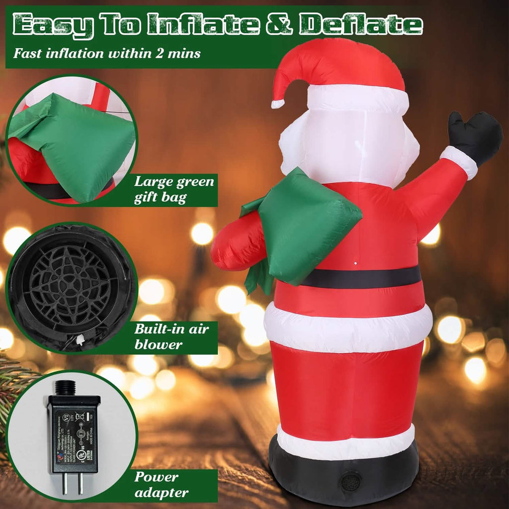 6.4ft Inflatable Christmas Giant Santa Claus by DailySale