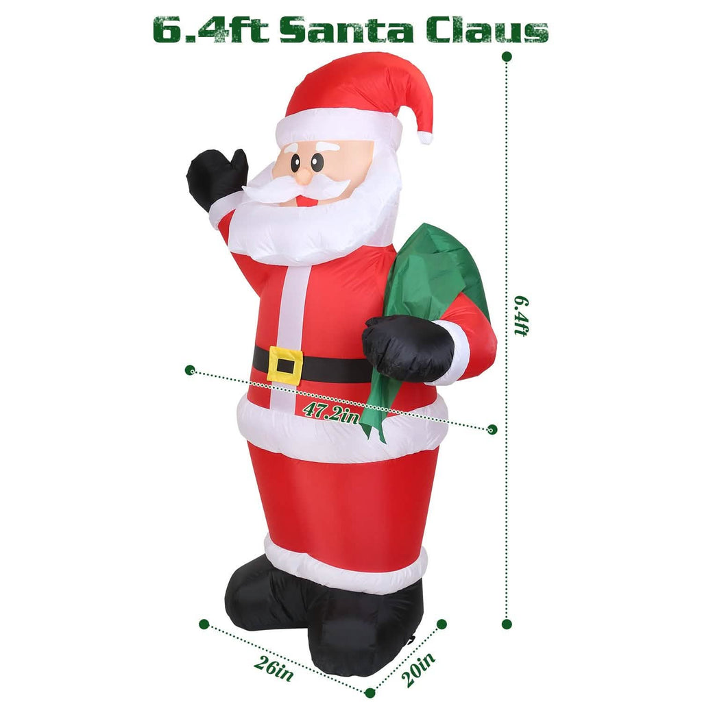6.4ft Inflatable Christmas Giant Santa Claus by DailySale