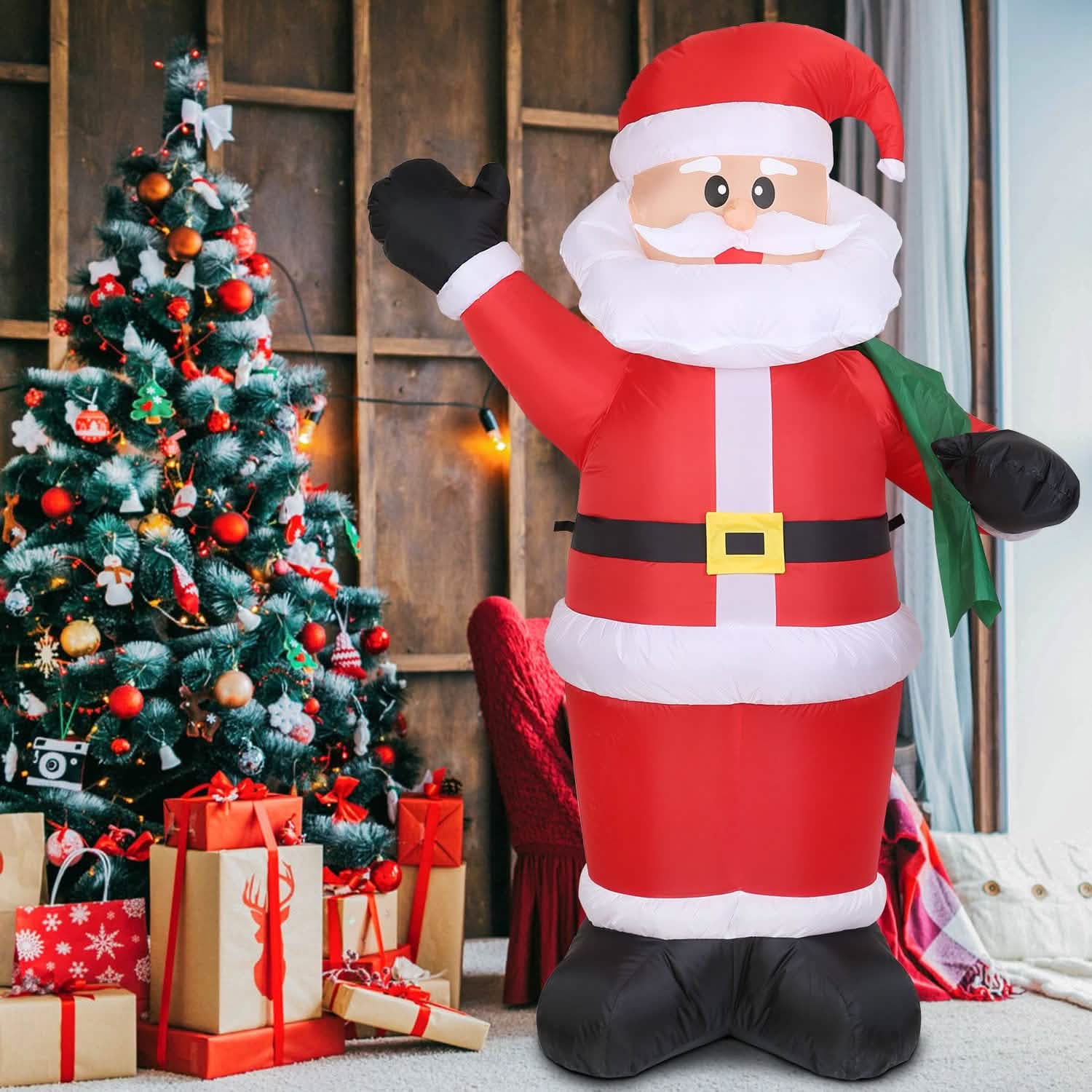 6.4ft Inflatable Christmas Giant Santa Claus by DailySale