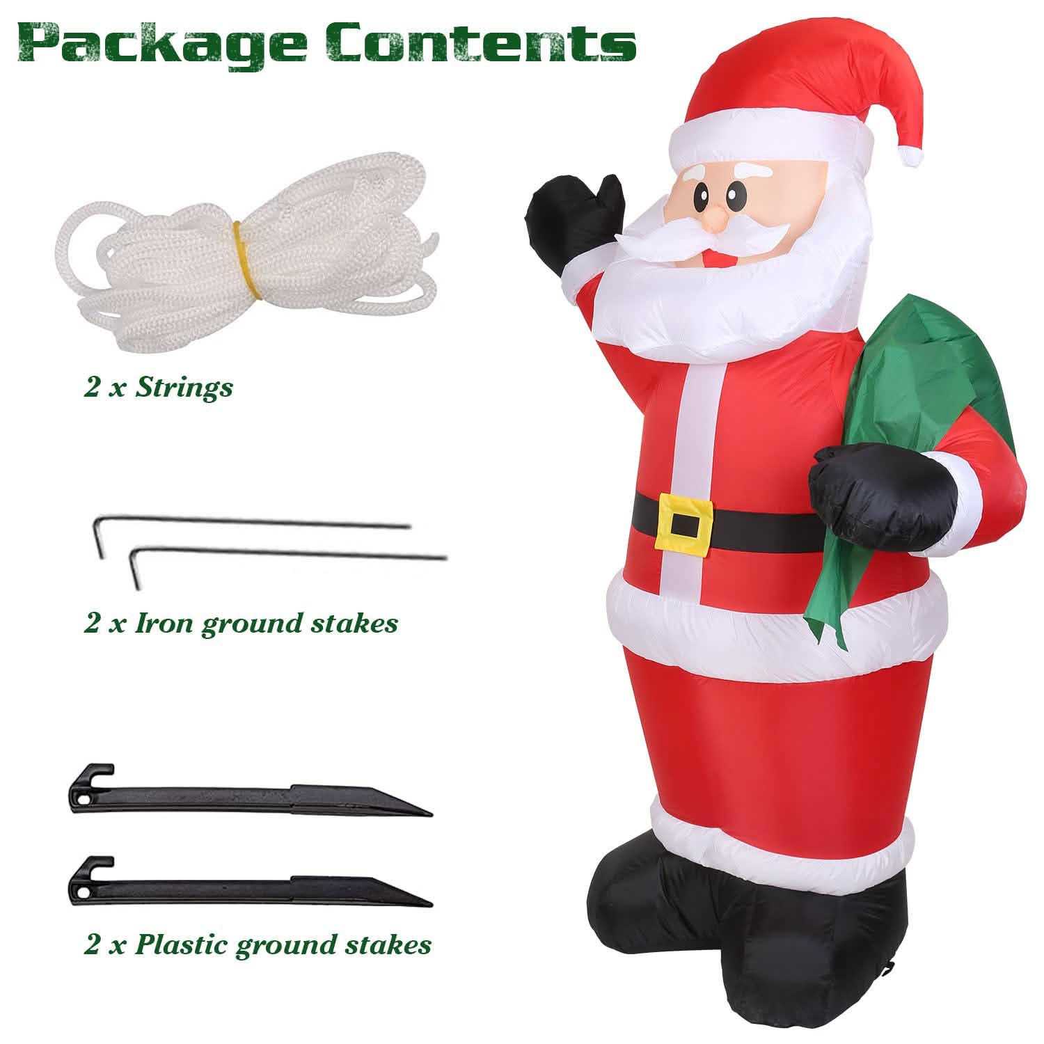 6.4ft Inflatable Christmas Giant Santa Claus by DailySale