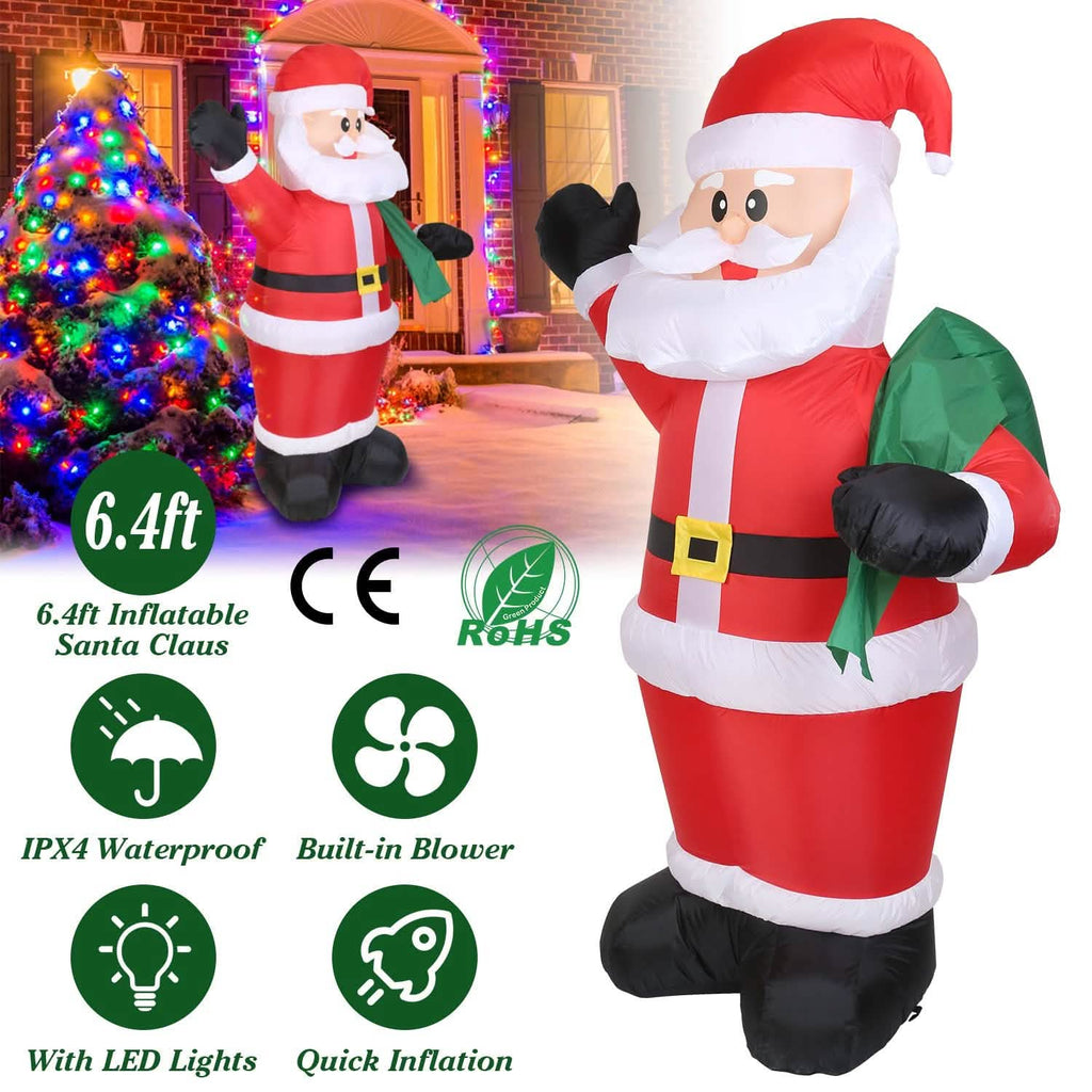 6.4ft Inflatable Christmas Giant Santa Claus by DailySale