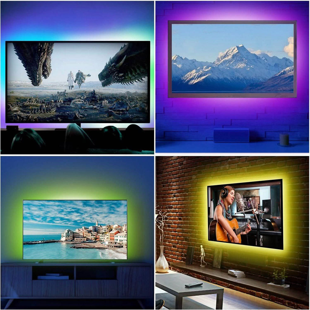 6.56ft TV LED Backlight RGB Strip Light USB Monitor Lighting by DailySale